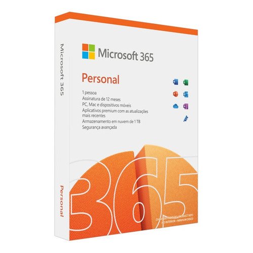 Microsoft 365 QQ2-01386 Personal Licença por 1 Ano Versao