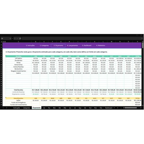 Software de escritório Planilha Controle Financeiro 2024 Excel - Image 2