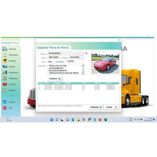 Planilha Cadastro Motoristas, Veículos, Manutenções E Frete - Image 2